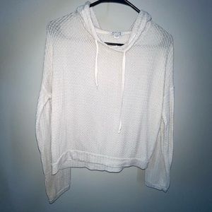 Womens very light hooded sweater with drawstring